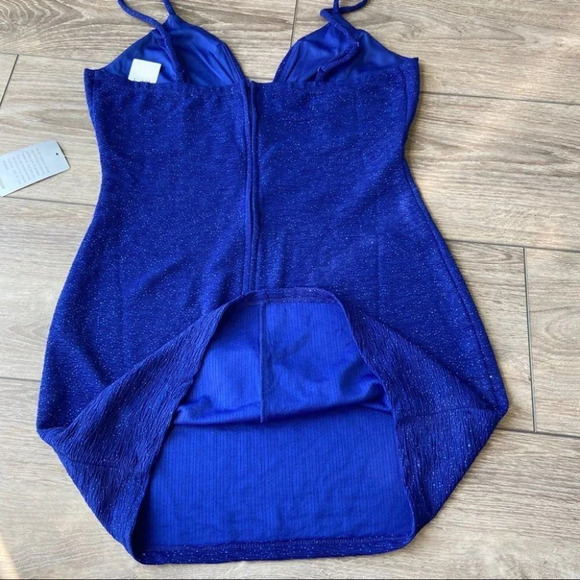 NWT Bailey Blue Sparkle Crepe Bodycon Mini Dress - Picture 12 of 16